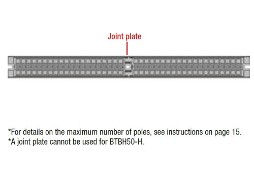 Joint plates enable the mounting of any number of terminal blocks